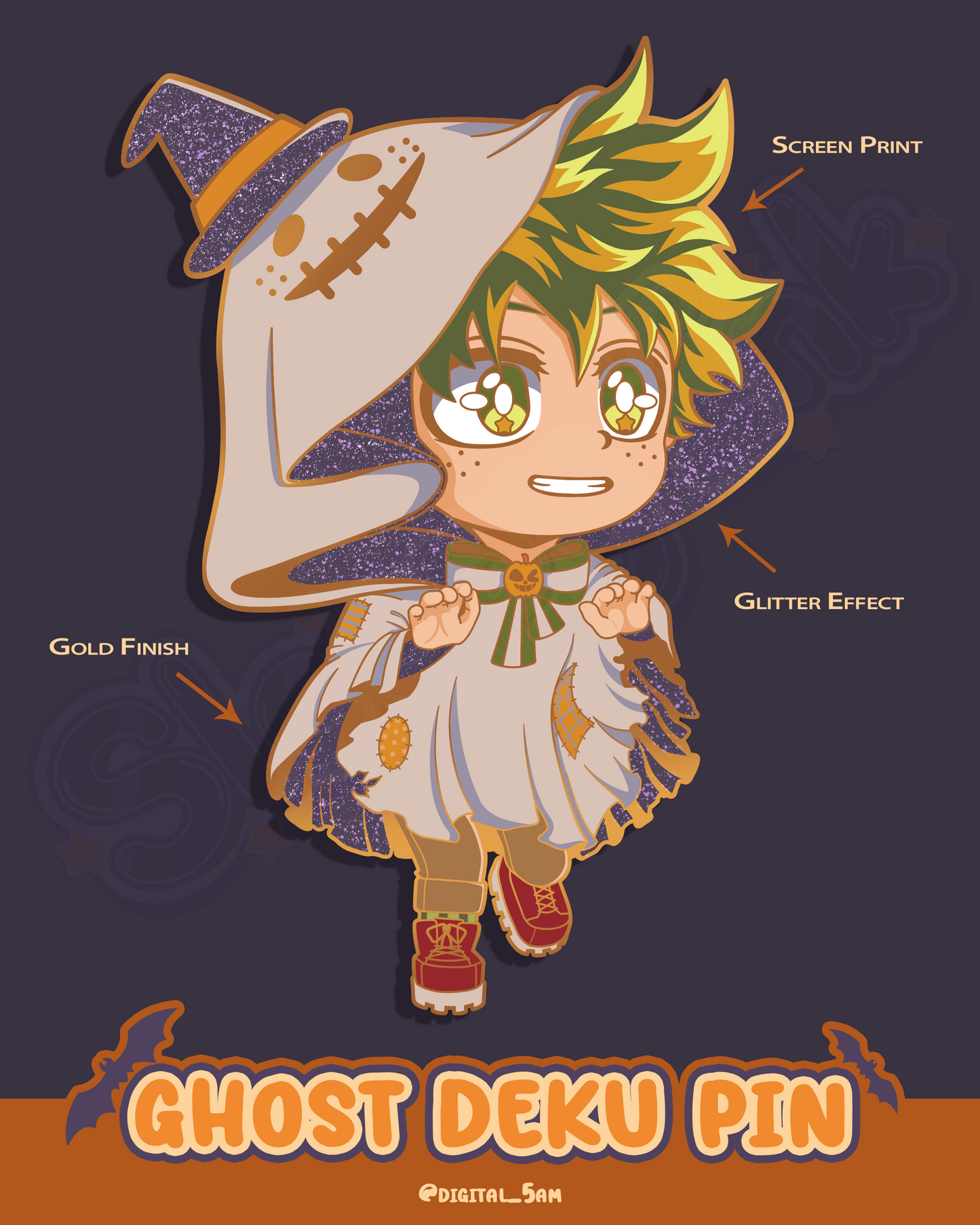 Spooky Season Special: Katsuki Wolf & Deku Ghost Pins 🎃