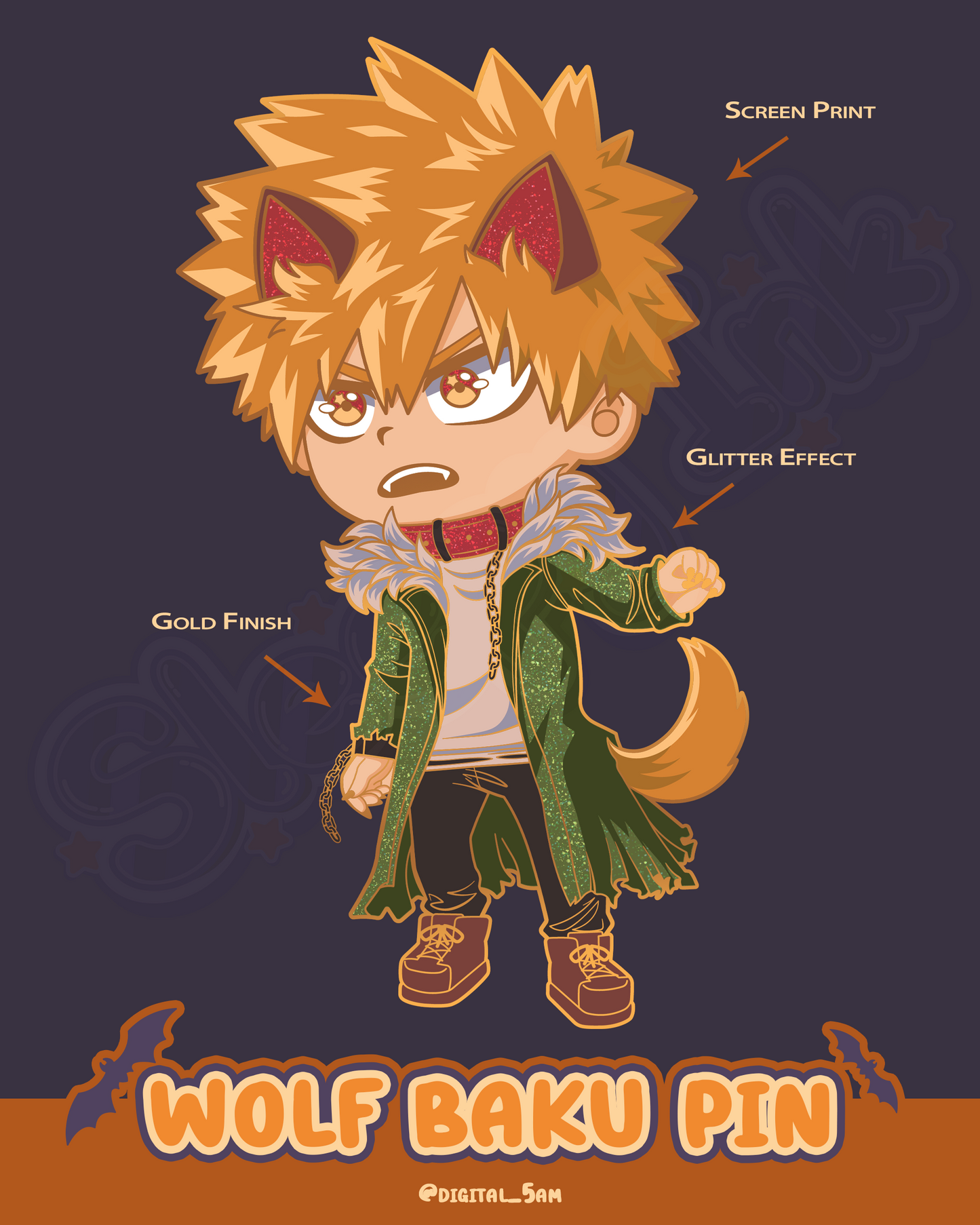 Spooky Season Special: Katsuki Wolf & Deku Ghost Pins 🎃
